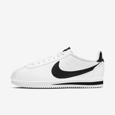 Nike κλασικα Cortez Αθλητικα παπουτσια γυναικεια ασπρα ασπρα μαυρα | GR-2540RUG